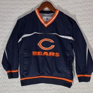 NFL Chicago Bears Navy Blue Orange Pullover Hoodie